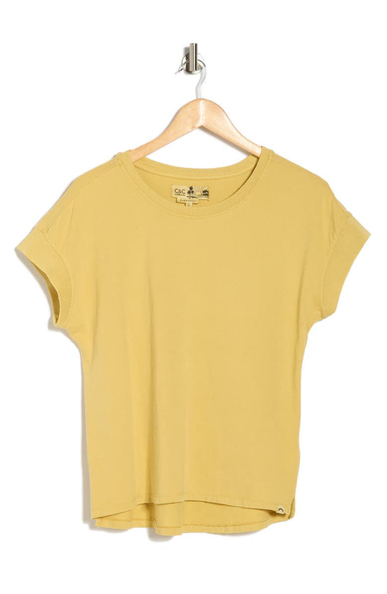 C & C California Cassandra Sunwashed Relaxed Cotton T-Shirt, Alternate, color, Jojoba