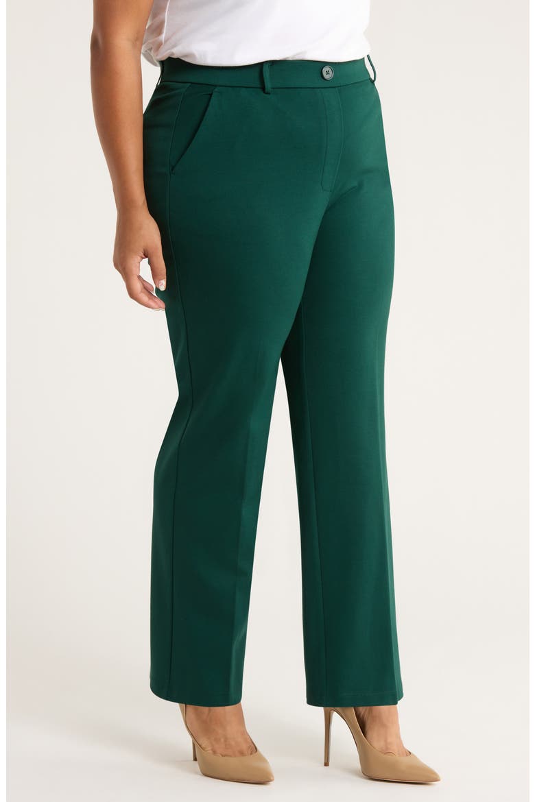 Pull-On Trouser Pants, Alternate, color, EVERGREEN