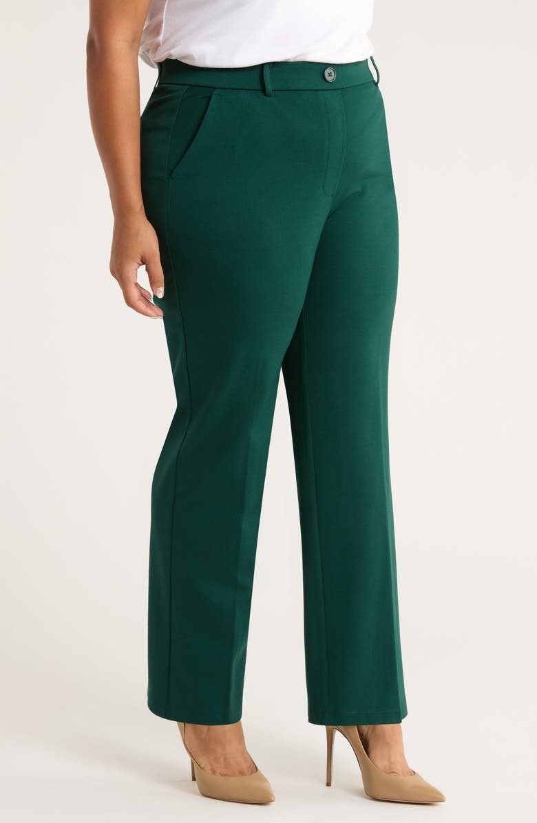 KASPER Pull-On Trouser Pants, Alternate, color, Evergreen