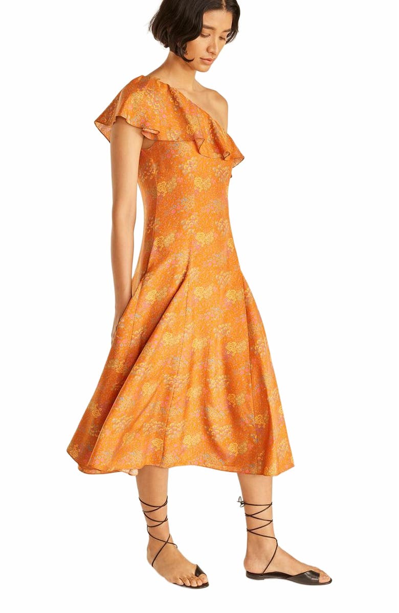 Rebecca Taylor Isabelle Dress, Alternate, color, Burnt Orange Combo