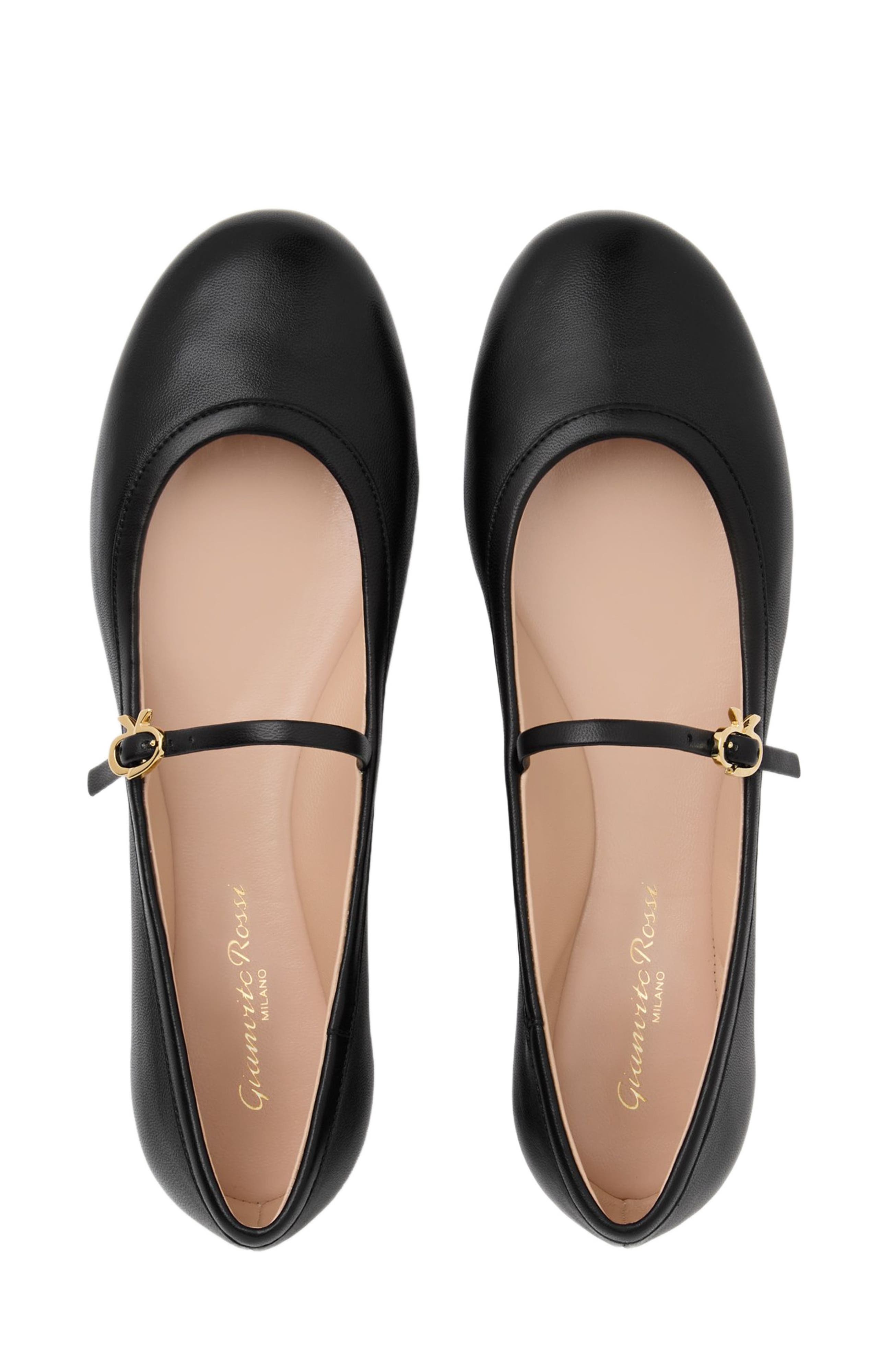 Gianvito Rossi Carla Ballerina, Alternate, color, Black