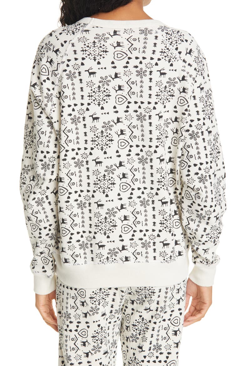 The College Sweatshirt, Alternate, color, WASHED WHITE FOLK PRINT