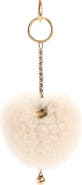 Chloé Heart Genuine Shearling Bag Charm