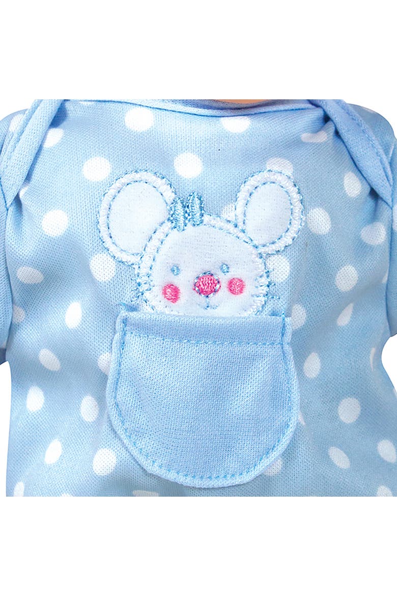11 Inch Twin Baby Dolls, Pink & Blue Polka Dot Mouse Matching Outfits, Alternate, color, Multicolored