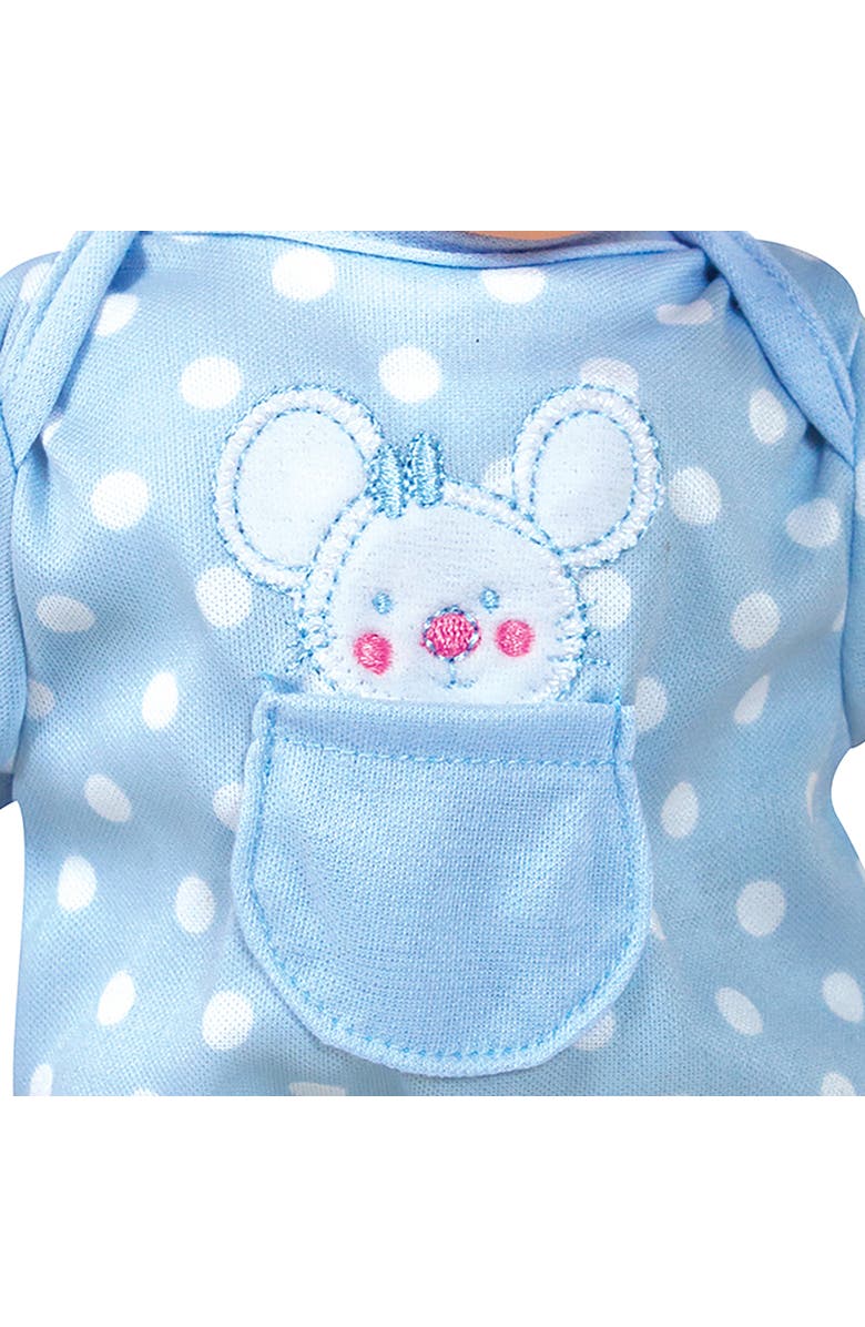 Lissi 11 Inch Twin Baby Dolls, Pink & Blue Polka Dot Mouse Matching Outfits, Alternate, color, Multicolored