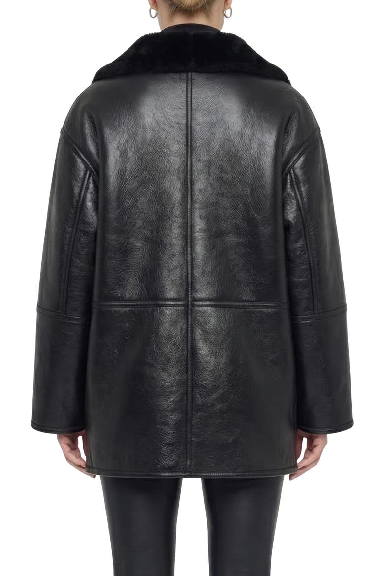 Reversible Genuine Shearling Jacket, Alternate, color, Black