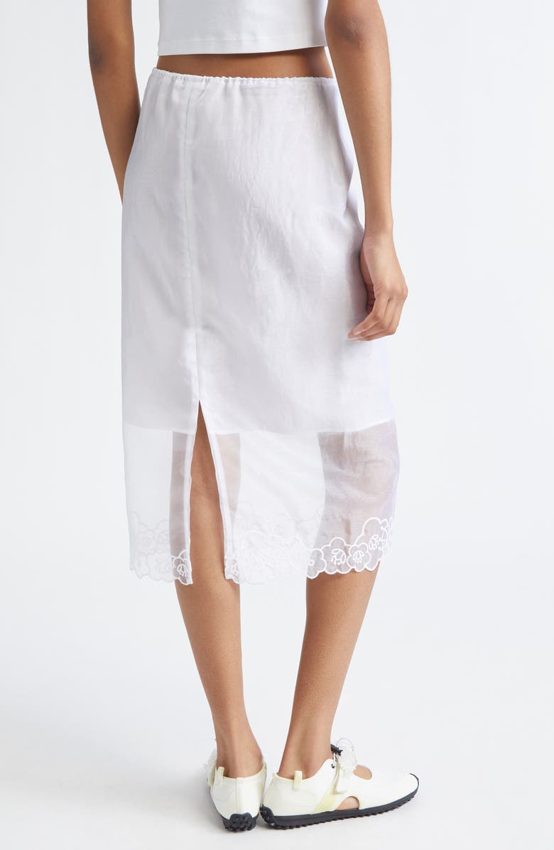 Cecilie Bahnsen Bria Liquid Myrtia Sheer Midi Skirt, Alternate, color, White