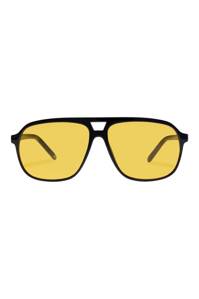 Monoceros 57mm Aviator Sunglasses, Main, color, BLACK