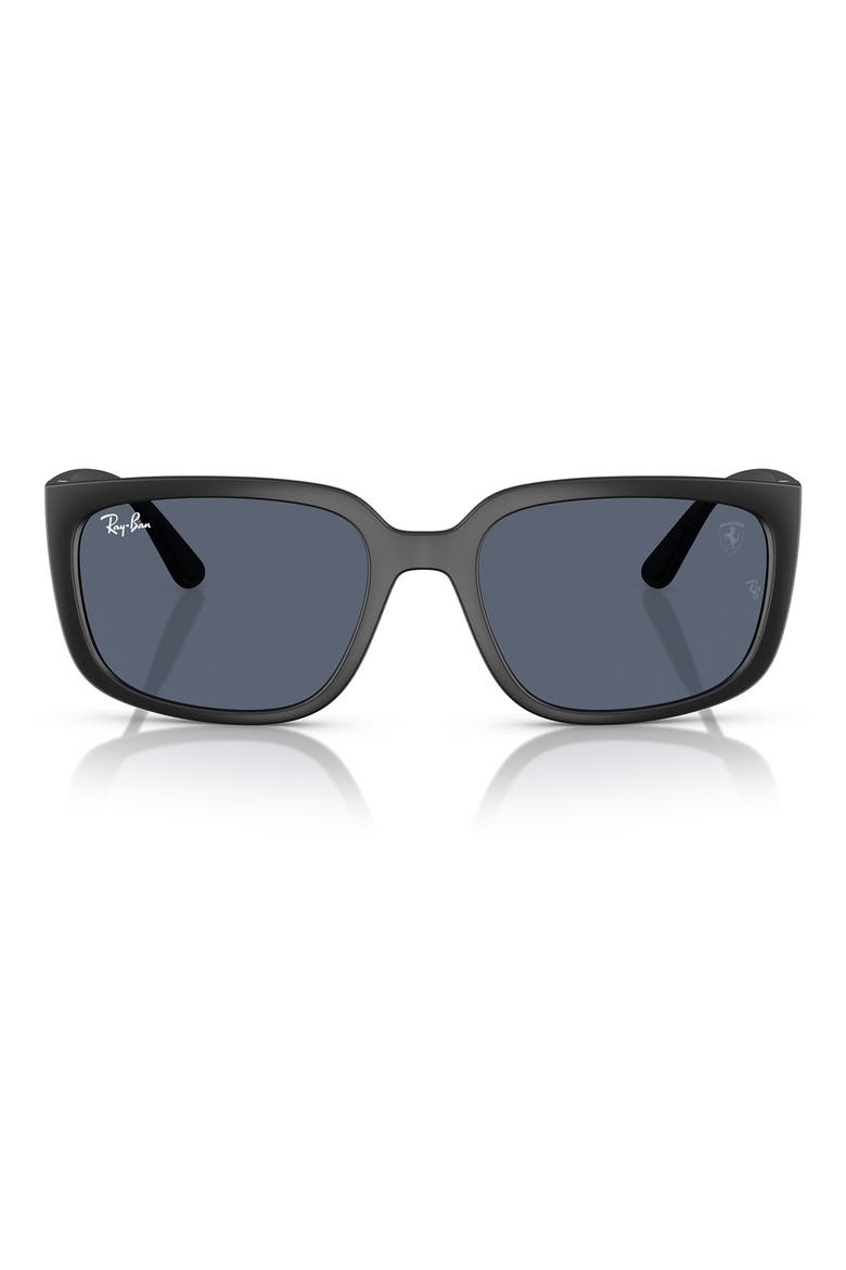 x Scuderia Ferrari 57mm Square Sunglasses, Main, color, DARK GREY