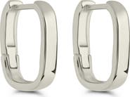 Sterling Forever Annika Polished Square Huggie Hoop Earrings