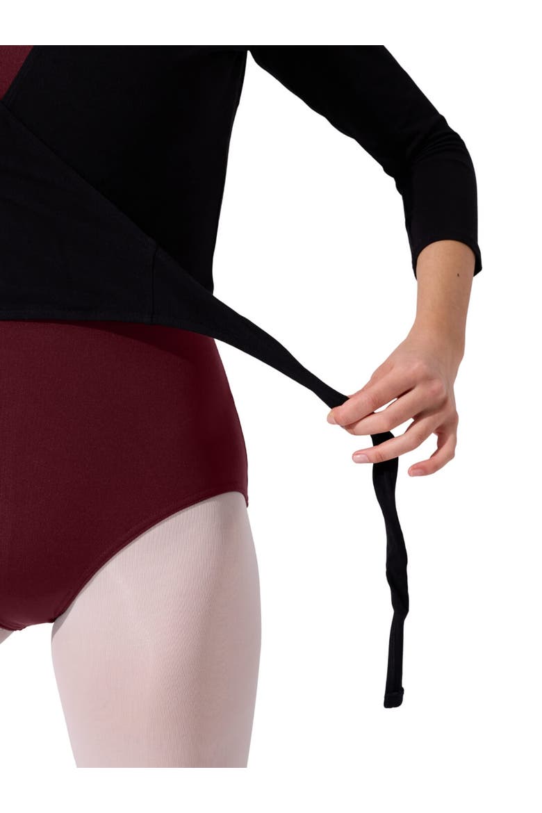 Wrap Top, Alternate, color, black