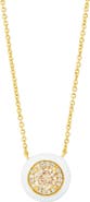 SAVVY CIE JEWELS Enamel & Cubic Zirconia Pendant Necklace