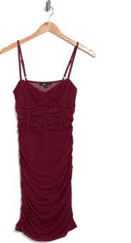 Jump Apparel Mesh Shirred Minidress