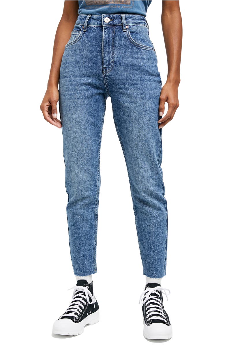 BDG Urban Outfitters Edie High Waist Raw Hem Skinny Jeans, Main, color,