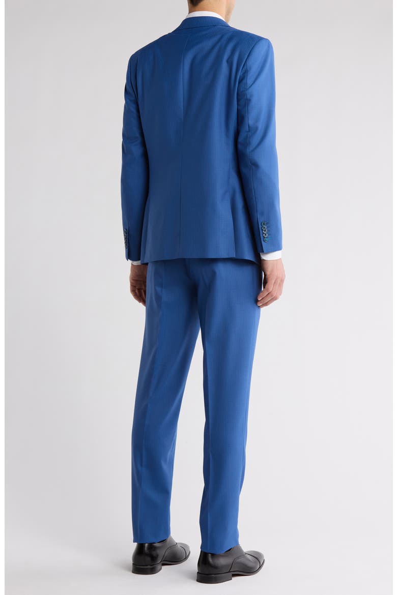 Solid Blue Wool Blend Suit, Alternate, color, BLUE