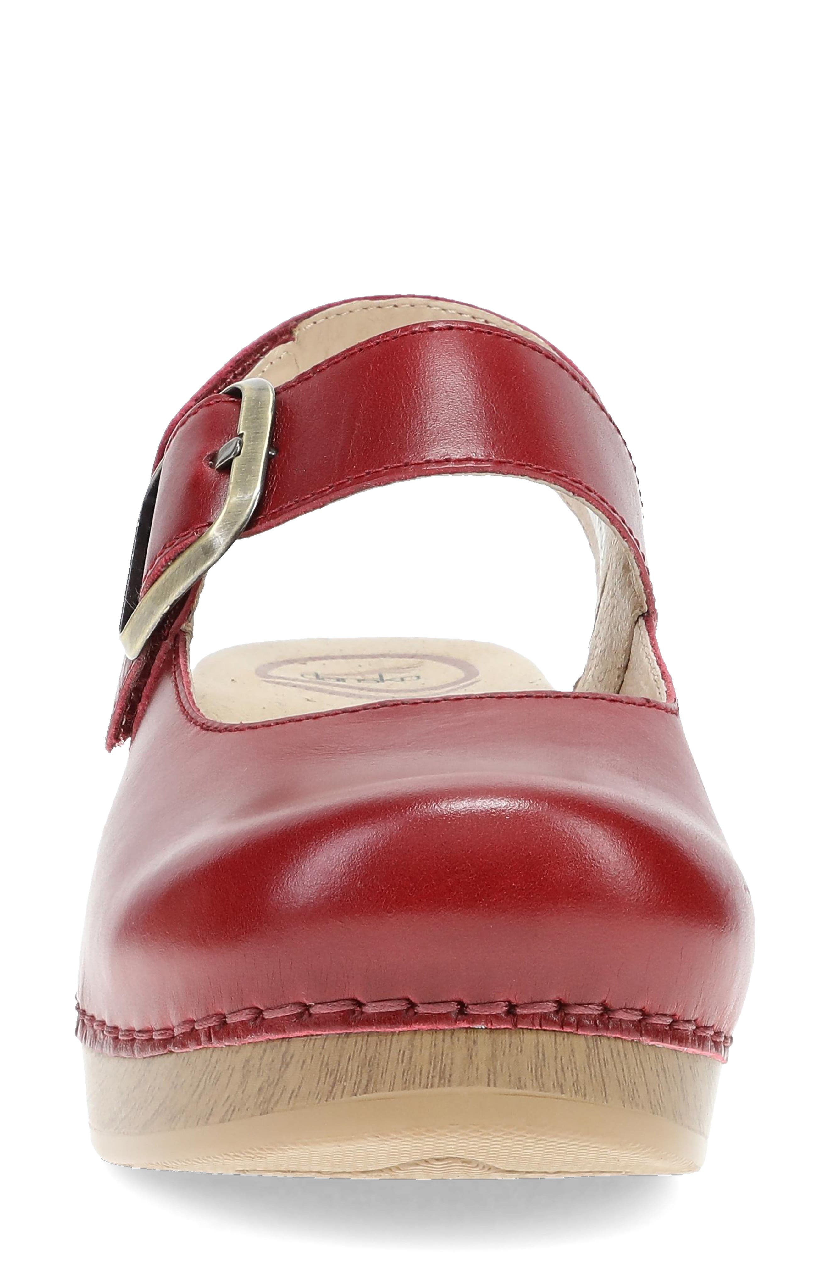 Shantell Leather Slingback Mary Jane, Alternate, color, RED