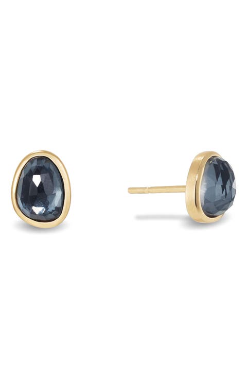 Cala Iridescent Hematite Stud Earrings