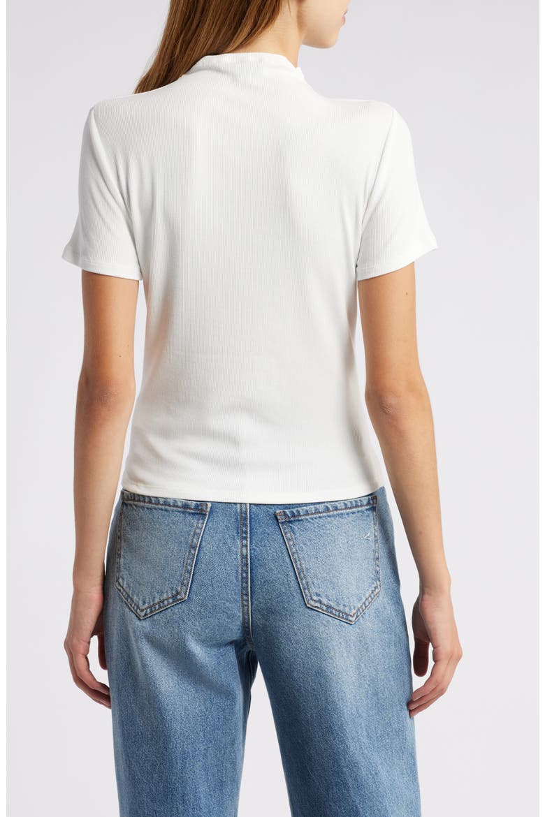 Blanche Mock Neck Rib Top, Alternate, color, IVORY