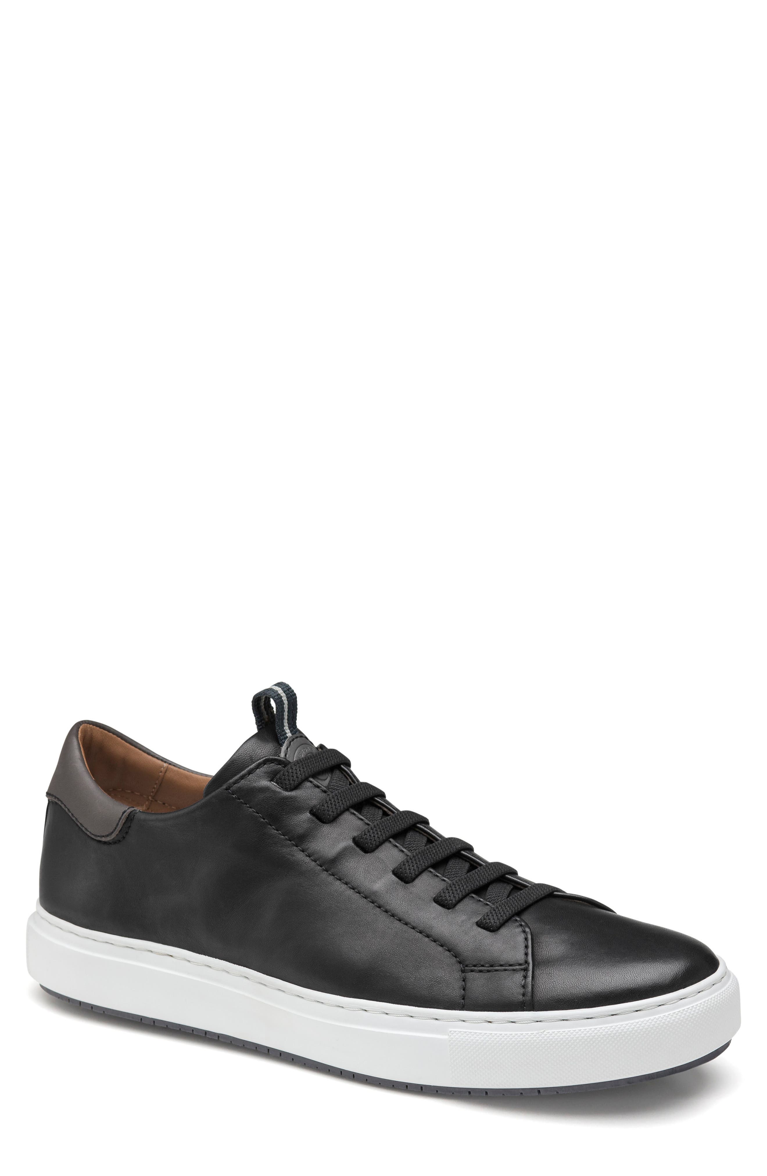 Johnston & Murphy Anson Lace to Toe Sneaker, Main, color, Black