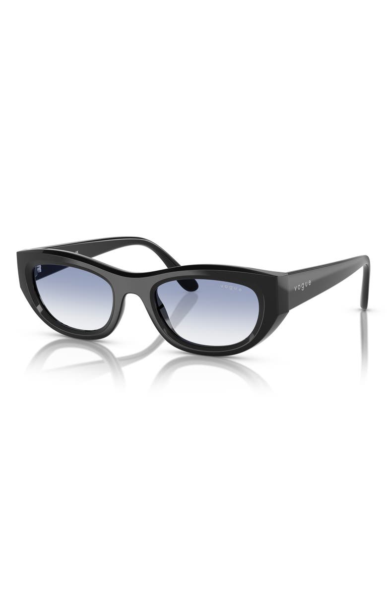 VOGUE 51mm Cat Eye Sunglasses, Alternate, color, Black Blue