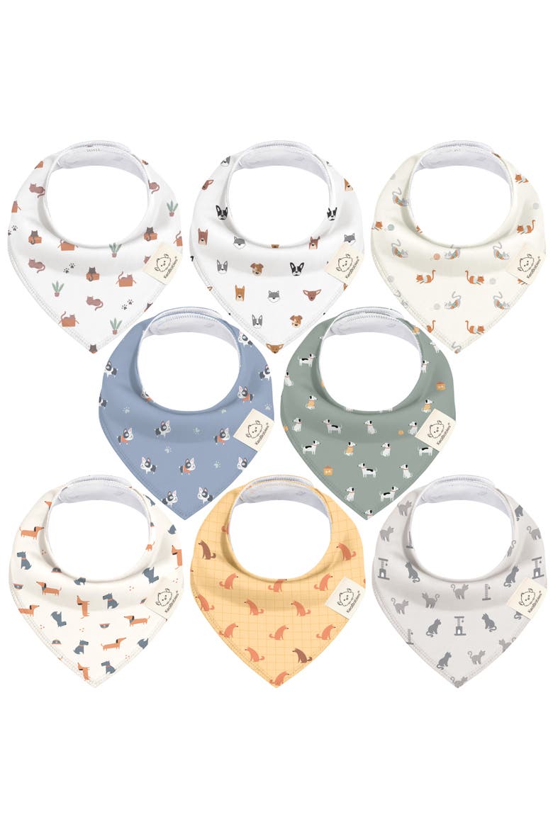 8-Pack Organic Bandana Bibs, Main, color, Pets & Paws