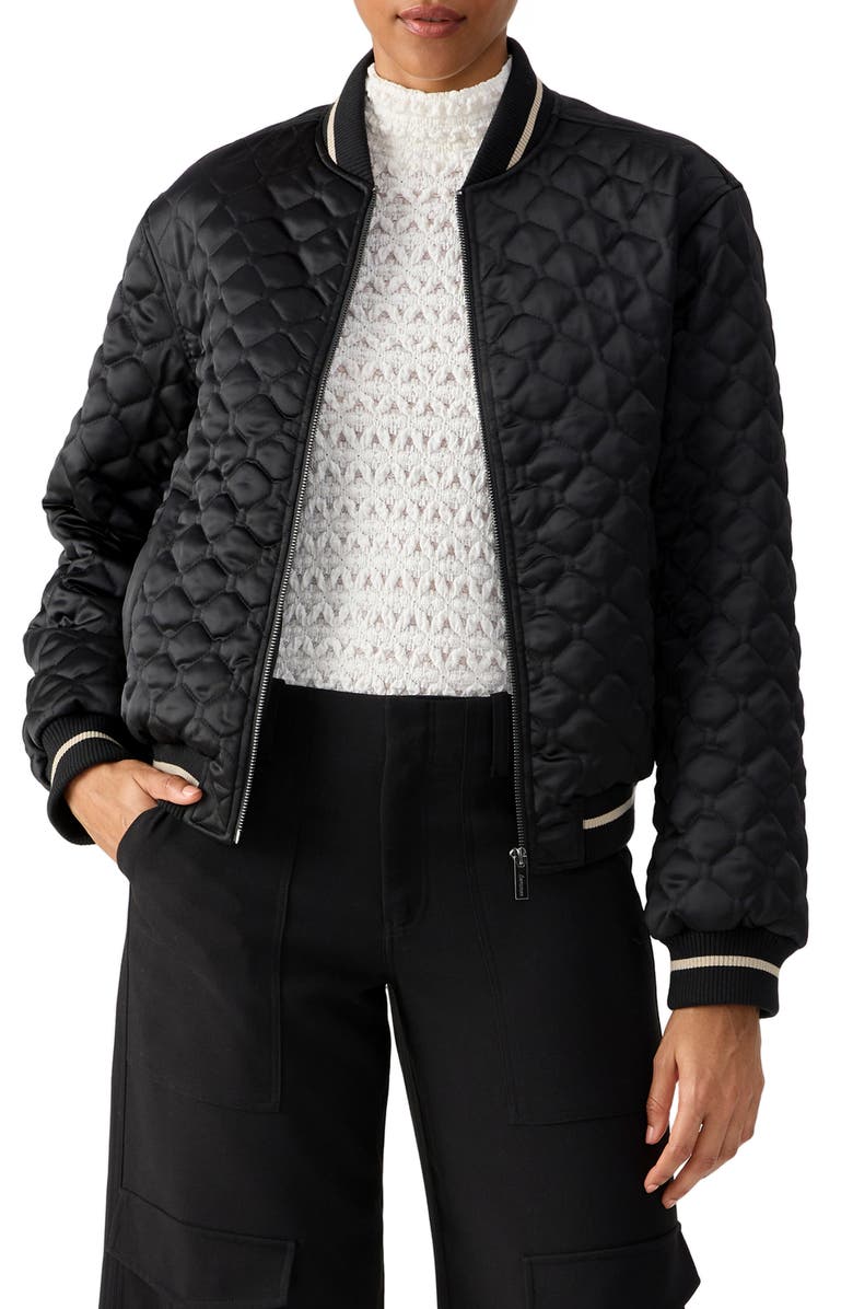 Sanctuary Marilyn Quilted Bomber Jacket, Main, color,