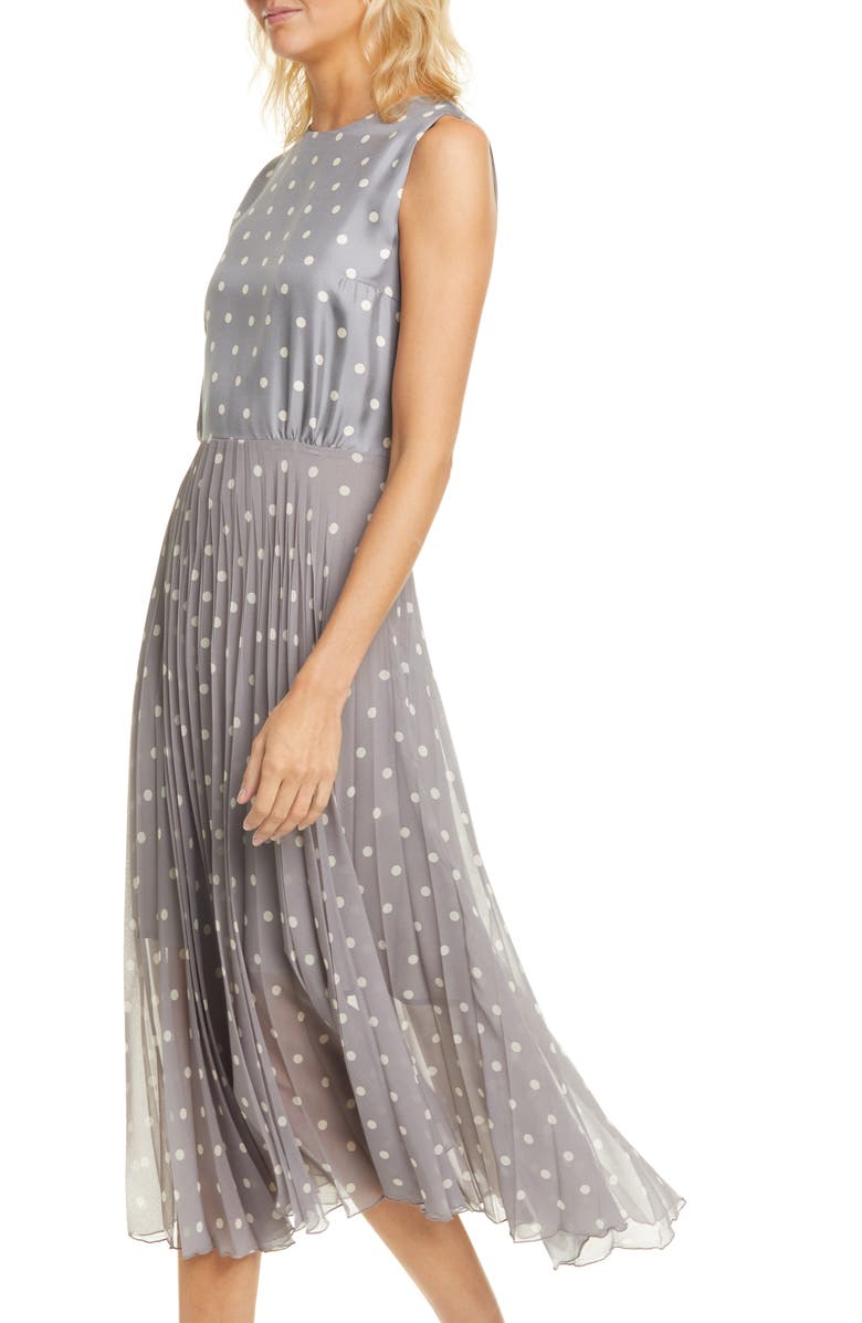 SEVENTY VENEZIA Polka Dot Sleeveless Silk Dress, Alternate, color, 