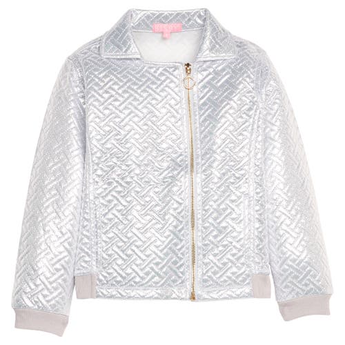 Bisby Kids' Quilted Moto Jacket In White