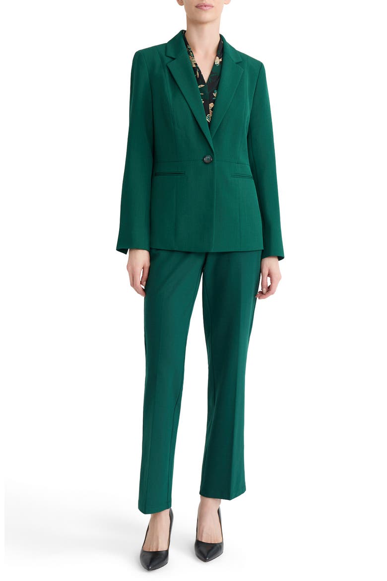Notch Collar Waist Seam Jacket, Alternate, color, EVERGREEN