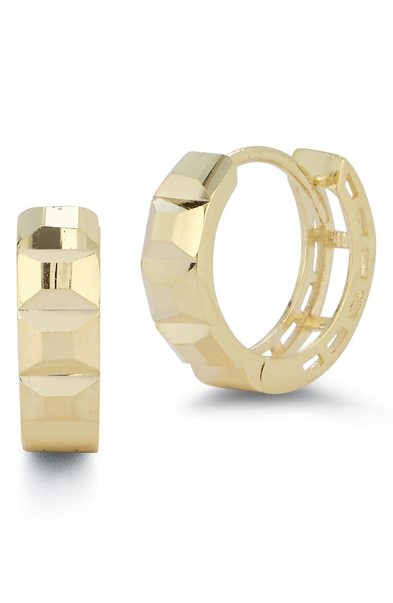 Ember Fine Jewelry Mosaic 14k Gold Huggie Hoop Earrings, Main, color, Gold