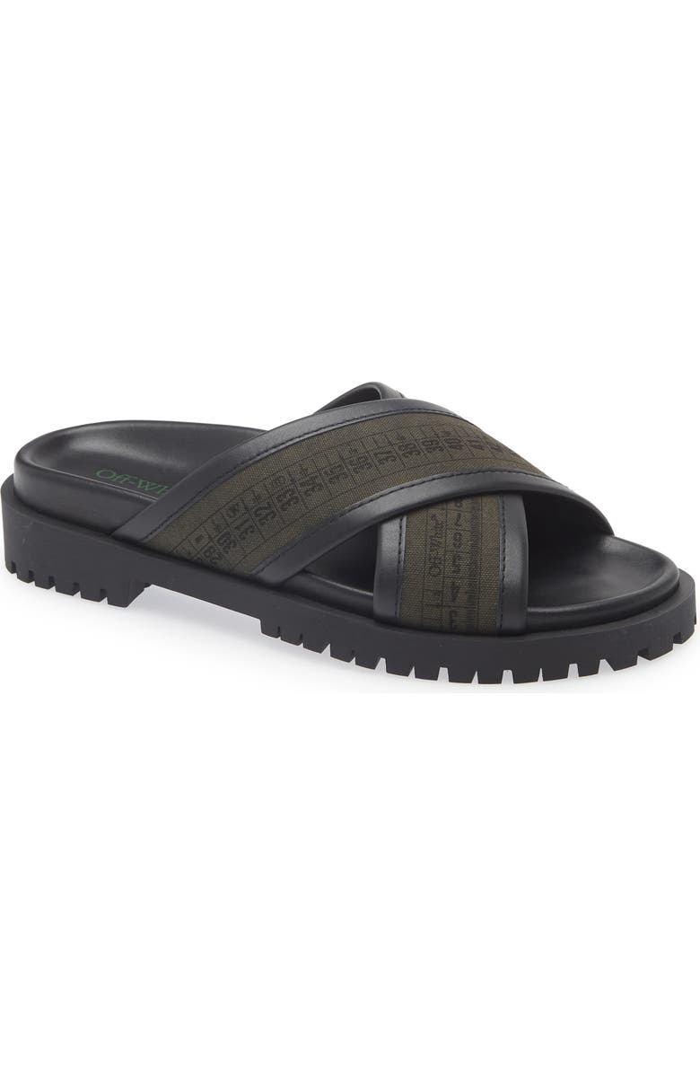 Off-White Chicago Crisscross Slide Sandal, Main, color,