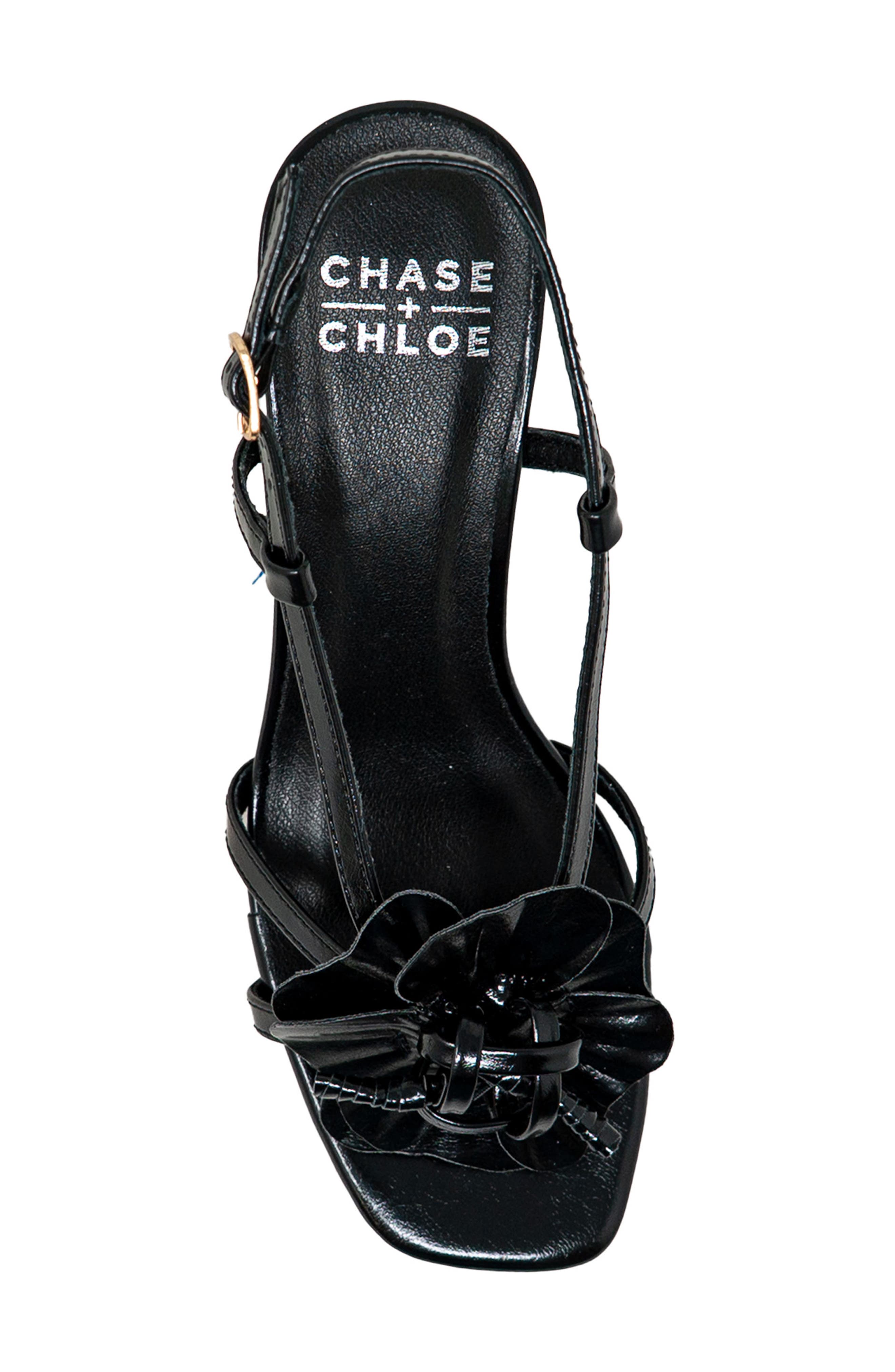 CHASE AND CHLOE Slingback Sandal, Alternate, color, Black