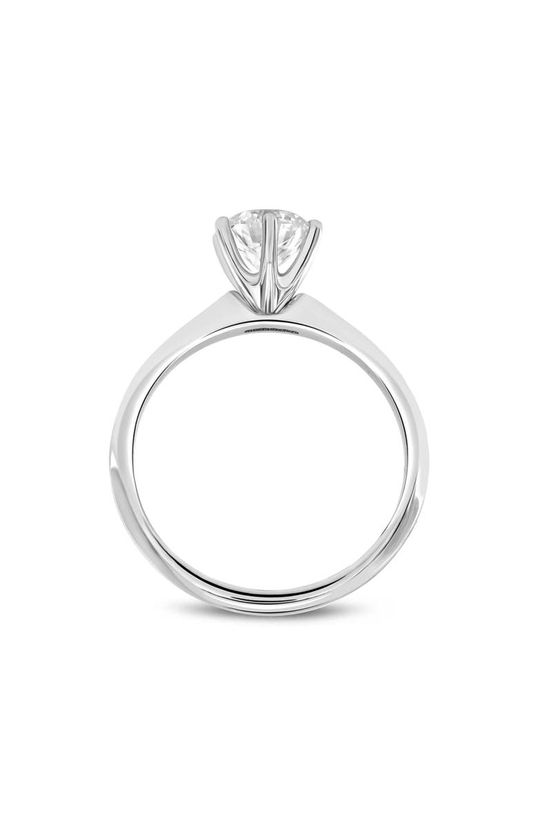 LuvMyJewelry Tesi 14K White Gold Round Shape Lab Grown Diamond Solitaire Ring - 1 Ct, Alternate, color, 14K White Gold