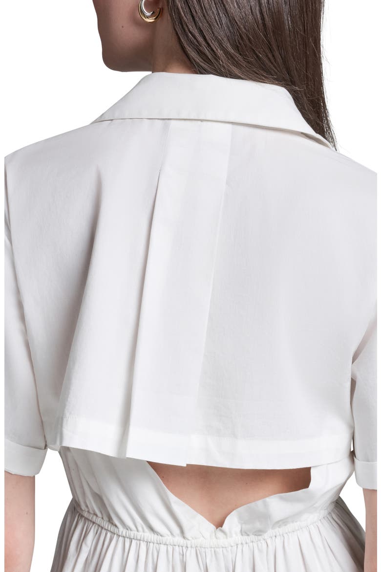 Cotton Poplin Midi Cape Back Shirt Dress, Alternate, color, WHISPER WHITE