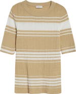 A.L.C. Jack Stripe Cotton Blend Knit Top