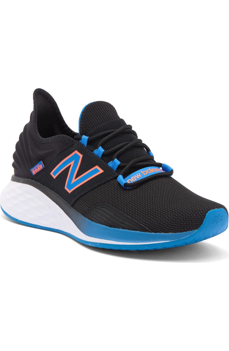 New Balance Fresh Foam Roav Knit Sneaker, Main, color, Black/ Serene Blue
