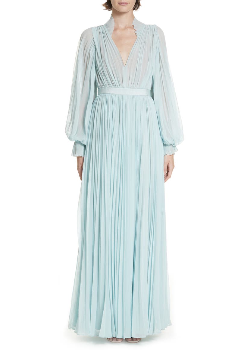 Chiffon Maxi Dress, Main, color, BLUE