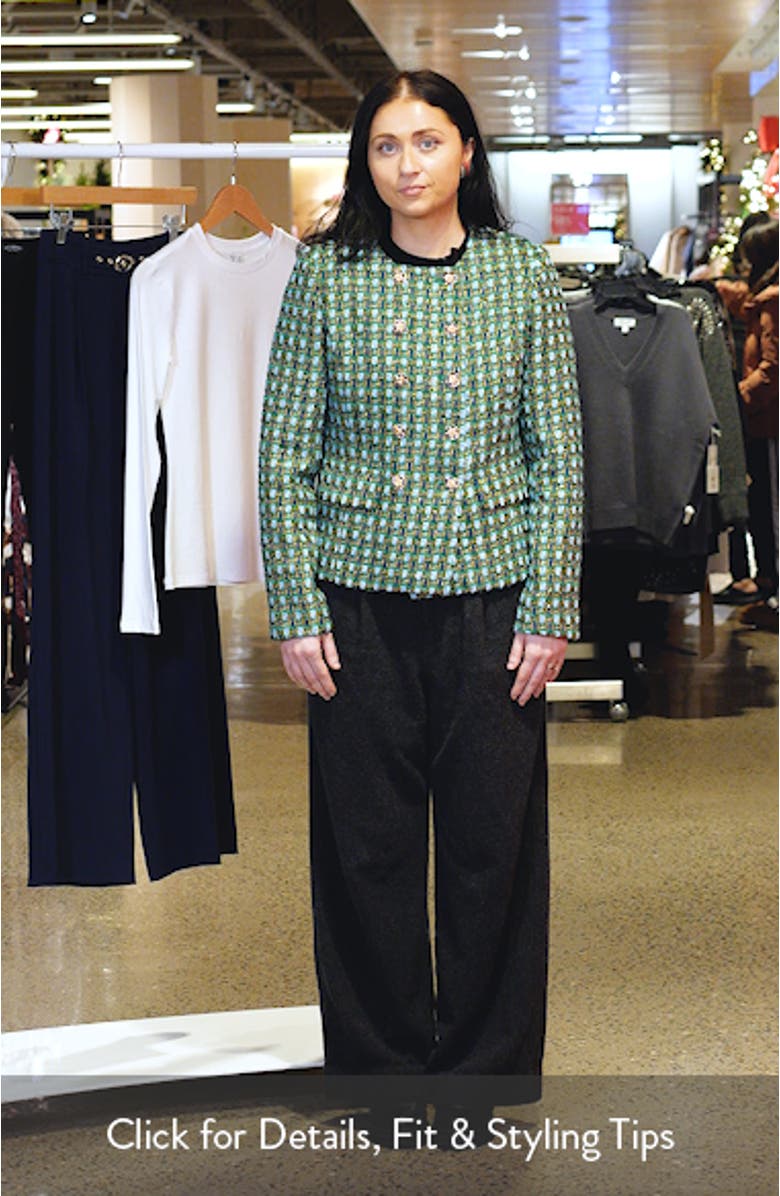The Eleni Double Breasted Tweed Blazer, sales video thumbnail