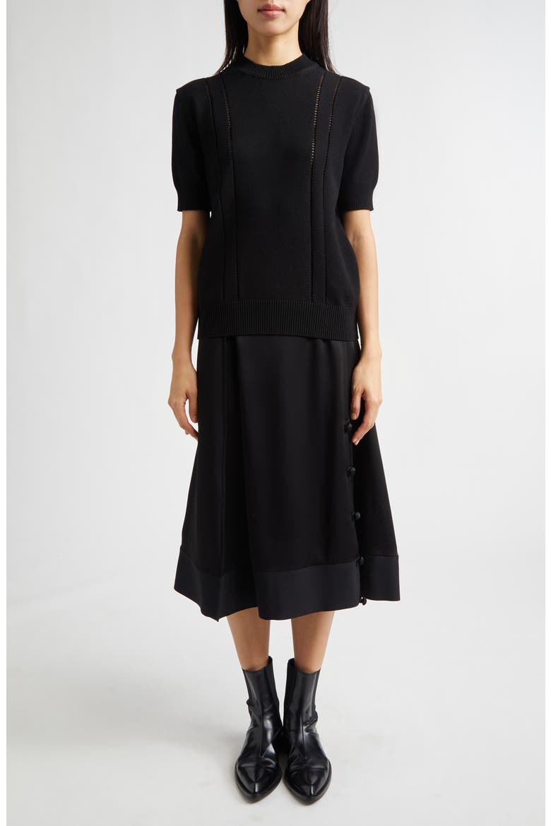 Panelled Skirt, Alternate, color, BLACK