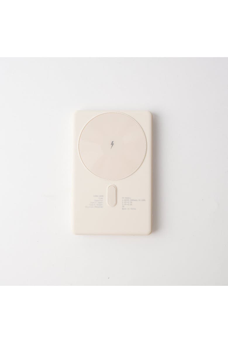 Slim Magnetic Power Bank, Alternate, color, Cream