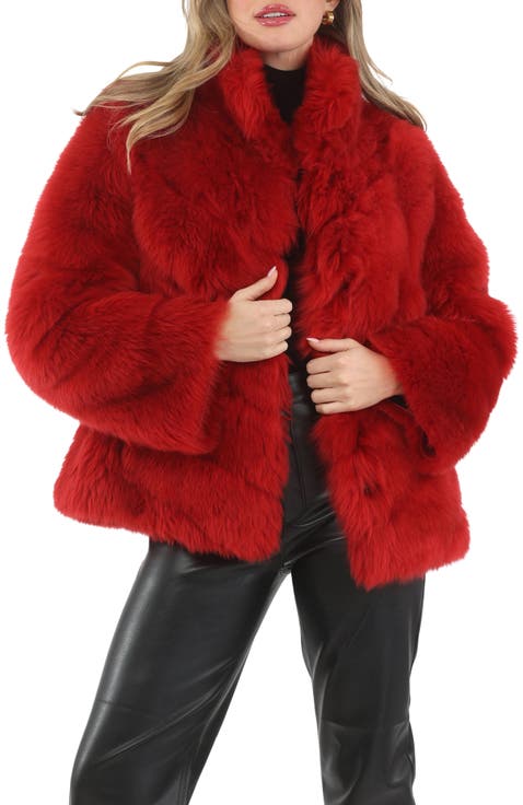 Genuine Shearling Chevron Jacket, Horizontal Bottom and Reversible