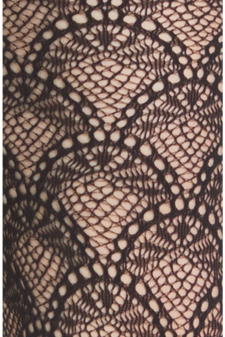Noveau Lace Tights, Alternate, color, BLACK