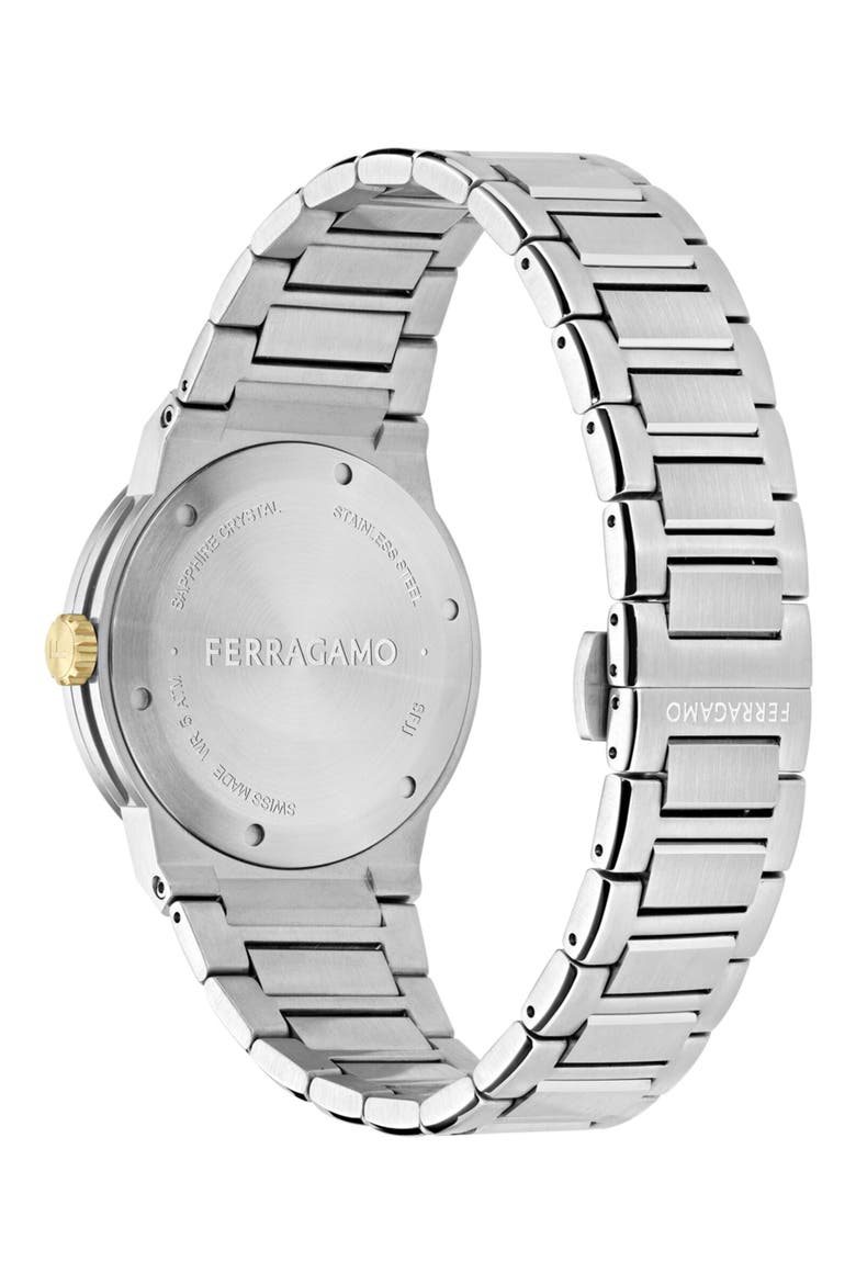 F-80 Classic GMT Bracelet Watch, 41mm, Alternate, color, STAINLESS STEEL GREEN