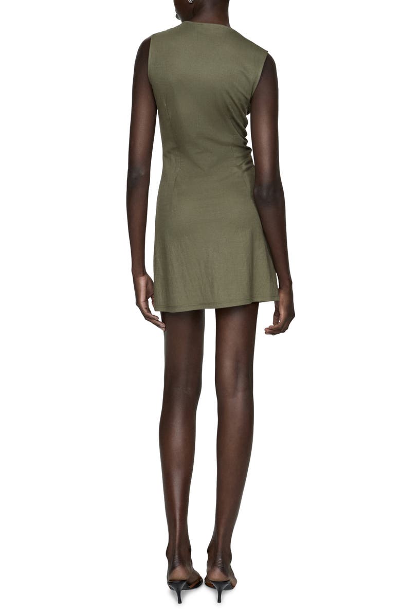 MANGO Sleeveless Button-Up Dress, Alternate, color, 