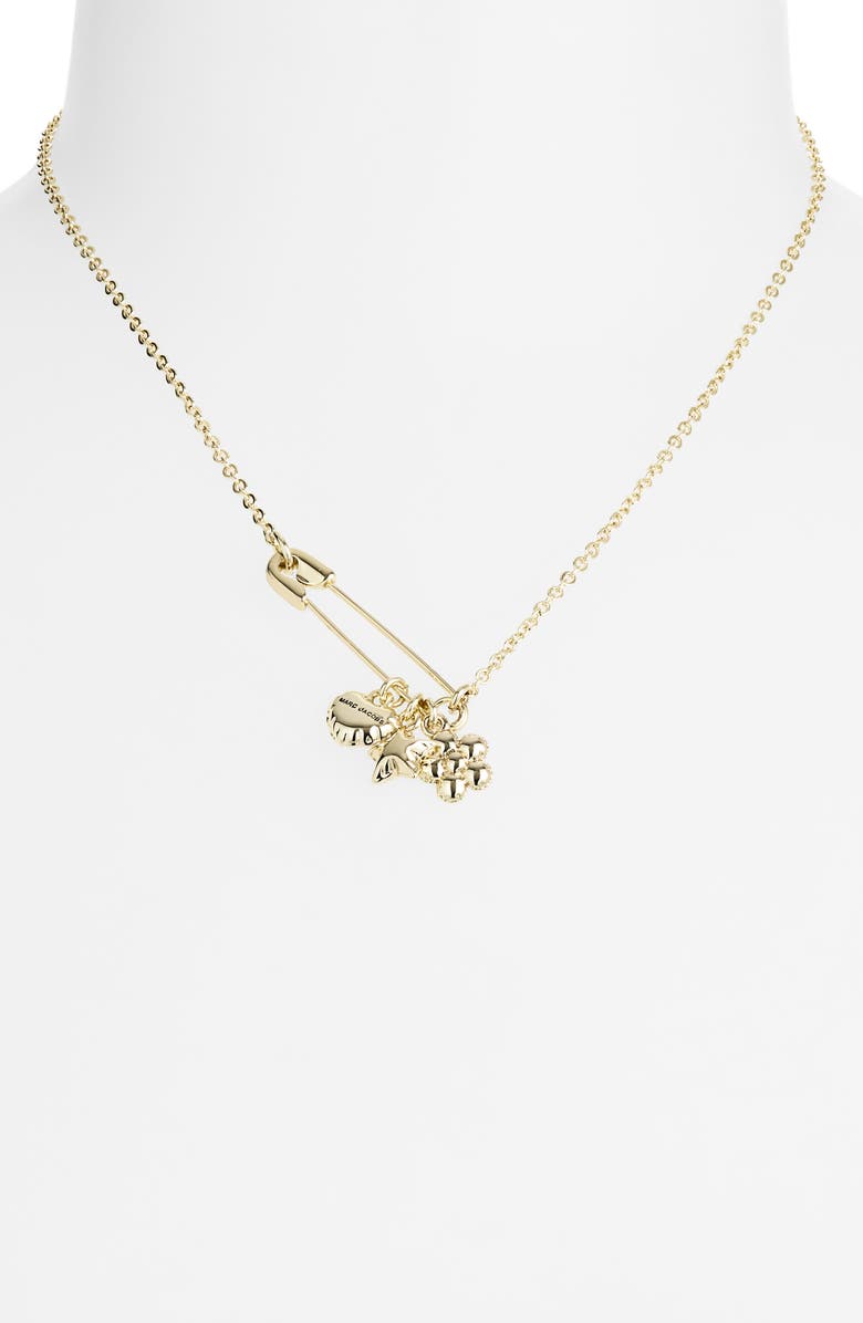 Marc Jacobs Balloon Charm Pendant Necklace, Alternate, color, Gold