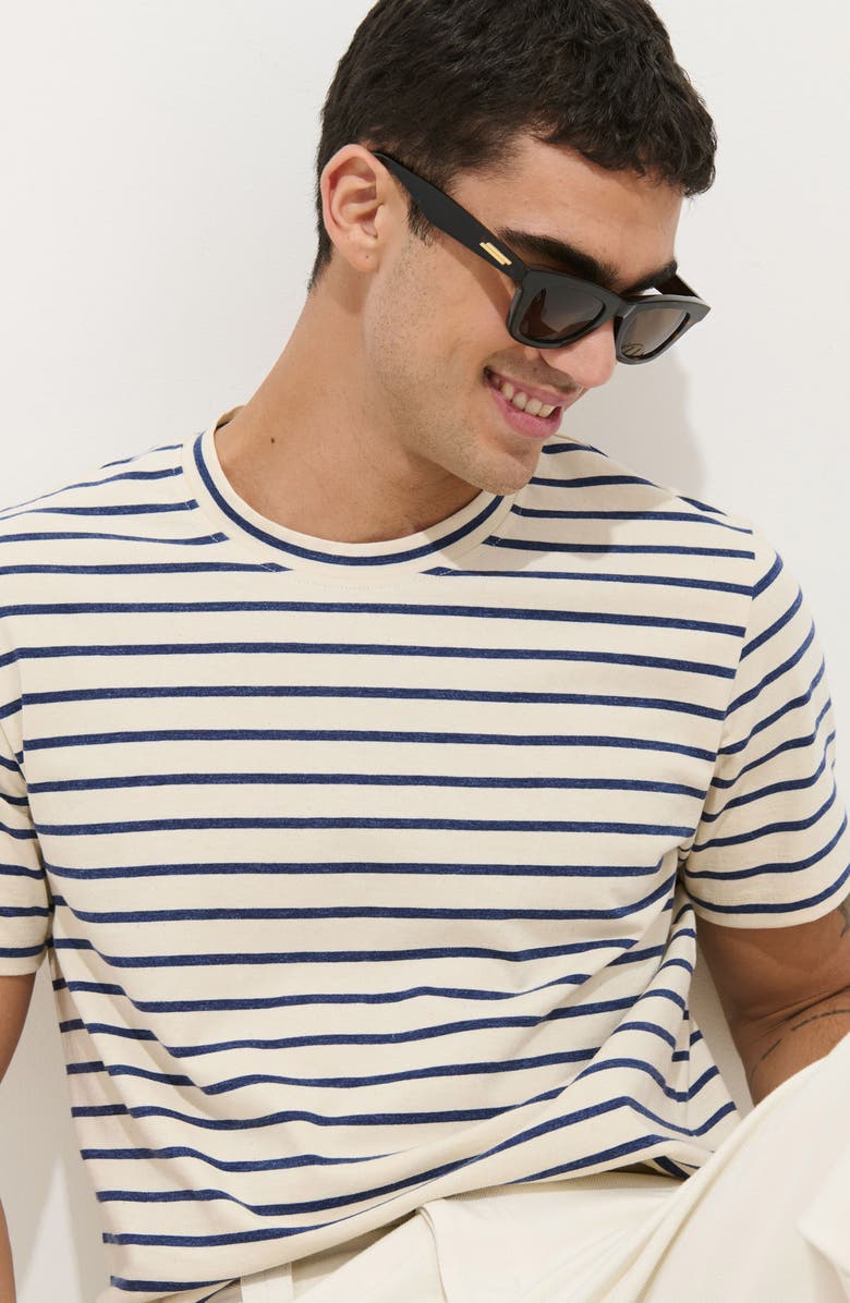 Alex Mill Standard Stripe T-Shirt, Alternate, color, Ivory/ Navy