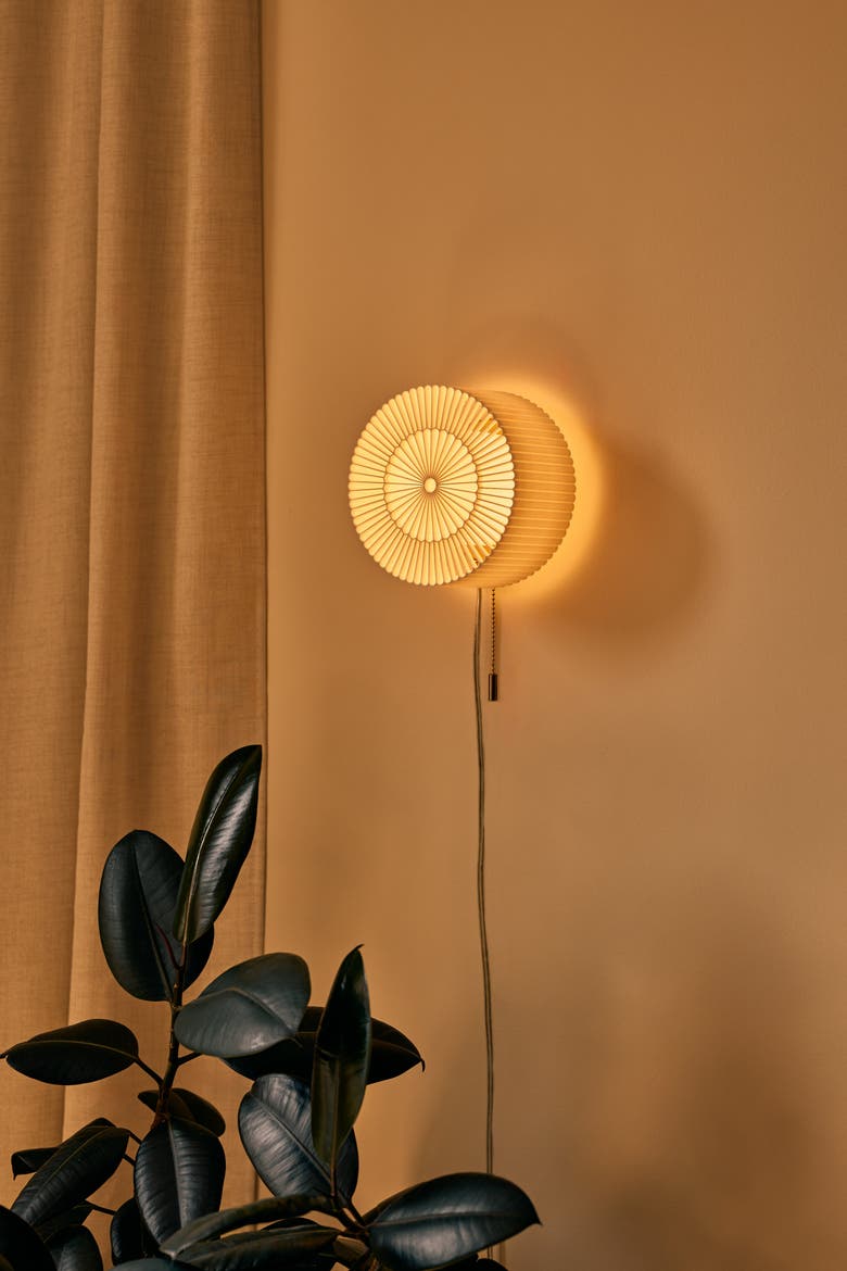 Rosette Sconce, Alternate, color, White