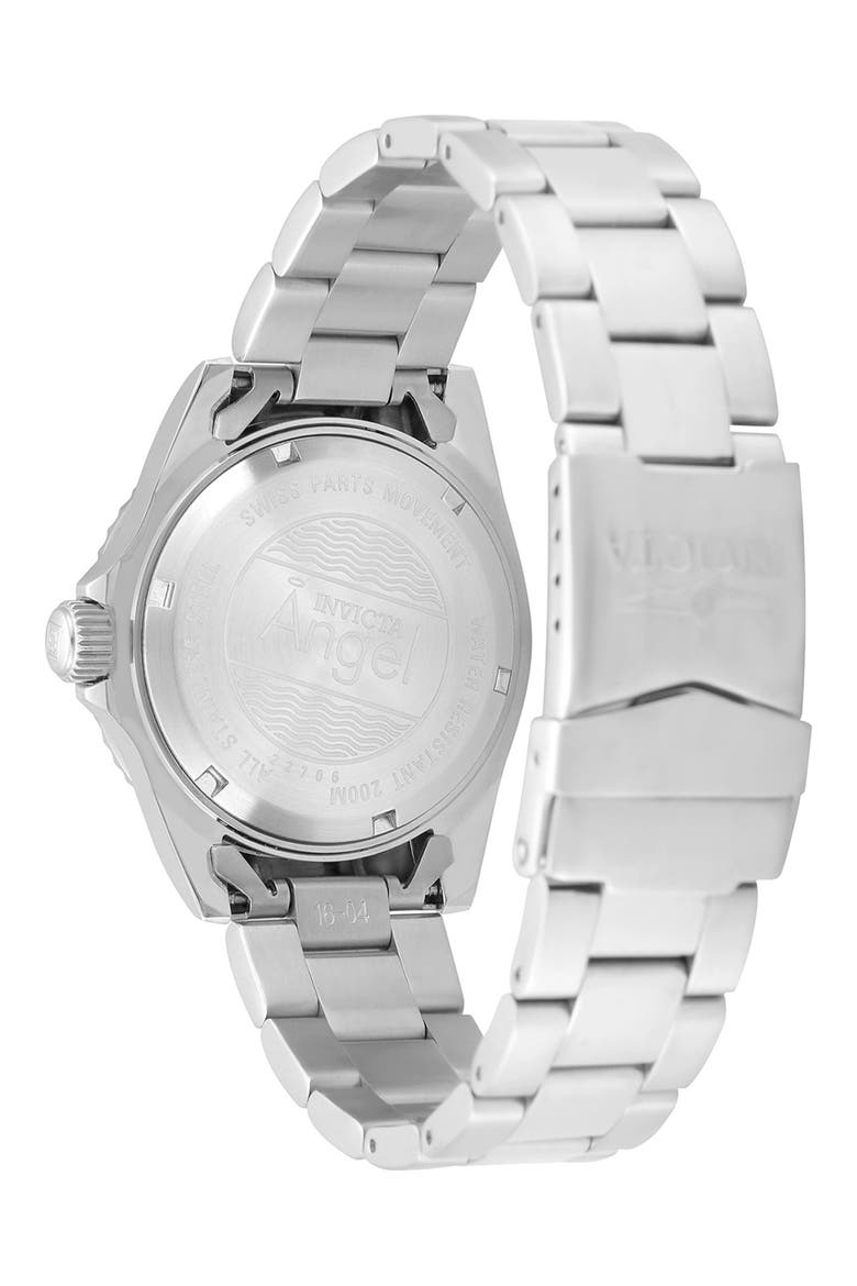Angel Crystal Dial Bracelet Watch, 40mm, Alternate, color, SILVER