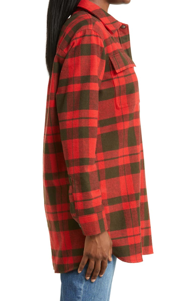 L.L.Bean Signature Oversize Plaid Chamois Shirt, Alternate, color, 