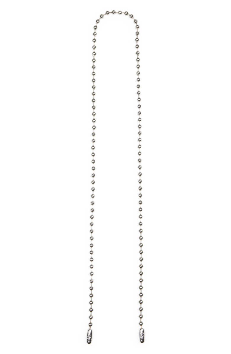 ossa Ball Chain Crossbody Strap, Main, color, Rhodium